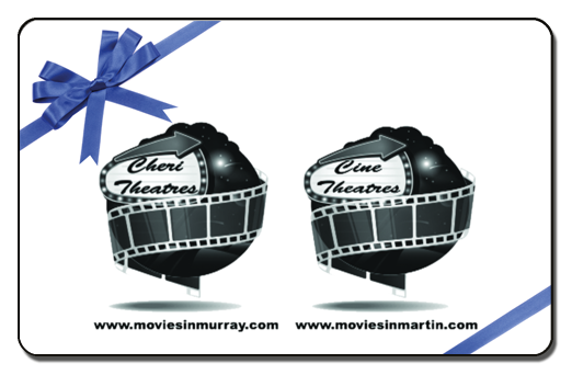 cine theathres logos on a white background with a blue ribbon in the top left and bottom right corners